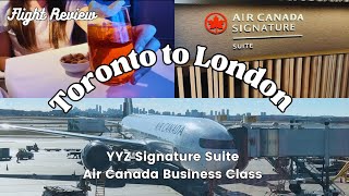 Air Canada BUSINESS CLASS  Toronto to London Signature Suite amp Maple Leaf Lounges [upl. by Erdna]