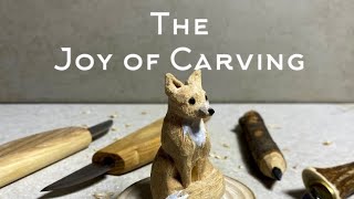 How to Whittle a Fox  Simple Fox Carving  Beginner Carving and Whittling  The Joy of Carving [upl. by Jayne32]