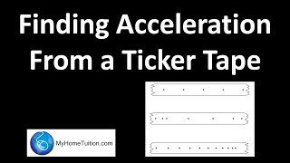 Finding Acceleration from a Ticker Tape  Force and Motion [upl. by Thunell170]