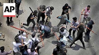 Injured people brought to hospital after deadly unrest over job quotas ruling in Bangladesh [upl. by Atinad]