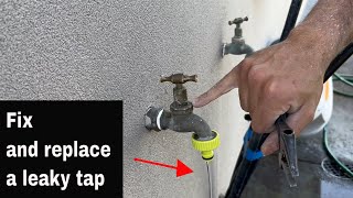 How to fix a leaking dripping outdoor tap [upl. by Yvonne587]