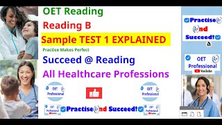 OET Sample Test 1 Reading B Explained [upl. by Ellenhoj]