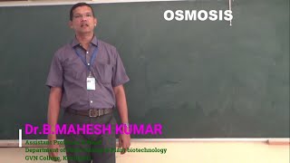 OSMOSIS l Lecture by DrBMakesh Kumar l Department of Plant Biology amp Bio Technology [upl. by Freudberg689]