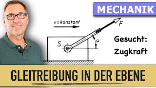 Gleitreibung  Haftreibung  Reibungszahl  Reibung in der Ebene  Reibungskraft in der Ebene [upl. by Scheld]