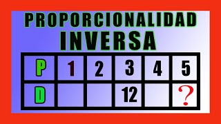 ✅👉 TABLAS DE PROPORCIONALIDAD INVERSA ✅ PROPORCIONALIDAD INVERSA [upl. by Donny603]