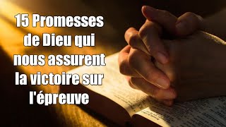 15 versets Bibliques 15 promesses de Dieu qui nous assurent la victoire sur l’épreuve [upl. by Weatherley]