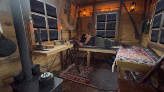 Camping in Heavy Rain and Rainstorm  4 Days Overnight in Wooden House ASMR [upl. by Tabatha]