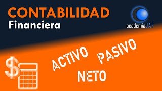 Activo Pasivo y Neto  Contabilidad Capítulo 3 curso básico  academia JAF [upl. by Yremrej59]