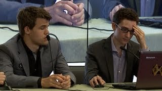 Caruana BEATS Carlsen with the black pieces Poor Endgame by Magnus Carlsen [upl. by Eninnaej]