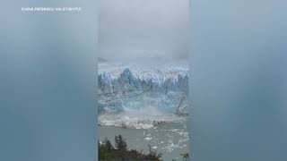 Spectacular Ice Calving Seen at Argentinas Perito Moreno Glacier [upl. by Cahan]