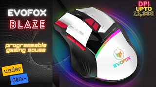 EvoFox Blaze Programmable Gaming Mouse with 500Hz Polling Rate RGB lights  Windows Software [upl. by Gettings814]