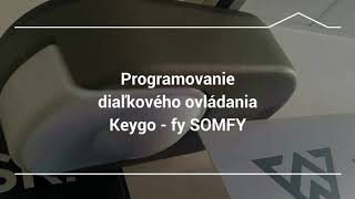 Párovanie  programovanie diaľkového ovládania Keygo  fy SOMFY [upl. by Aneeuqahs]