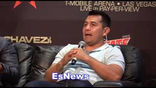 funny epic chavez sr oscar de la hoya barrera and morales EsNews Boxing [upl. by Fleisig]