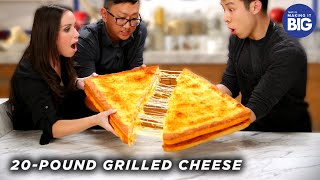 I Made A Giant 20Pound Grilled Cheese For HellthyJunkFood • Tasty [upl. by Terrena]