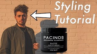 PACINOS MATTE STYLING TUTORIAL  Pacinos Hair Grooming Review [upl. by Anoyet40]