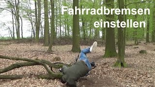 Fahrradbremsen einstellen V Brakes Bremsen Fahrrad Bremsbeläge justieren einstellen [upl. by Bremser874]