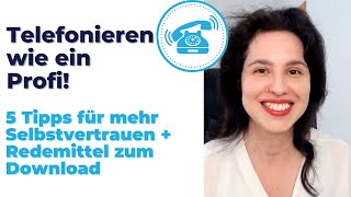 ☎️ Professionell auf Deutsch TELEFONIEREN  5 Tipps  Redemittel zum Download [upl. by Ydnolem]