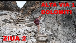 Alta Via 1  Traseu in Dolomiti  Ziua 2 Refugiul PederuRefugiul Lagazuoi dolomiteshikingalpi [upl. by Kline]