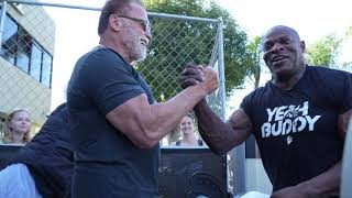 2 Goats Walk Into a Gym  The Arnold and Ronnie Workout [upl. by Drugi306]