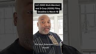 1065 LLC and 1120S Tax Filing Deadline is March 15 shorts tax [upl. by Aniweta]