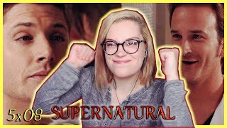 THE TRICKSTER IS BACK  Supernatural Season 5 Episode 8 quotChanging Channelsquot REACTION [upl. by Aketahs]