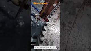 Induction hardening of big helical gear [upl. by Lorak725]