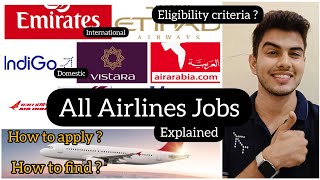 All Airlines jobs  Aviation Career  how to become a cabin crew l Airhostess jobs [upl. by Amesari]