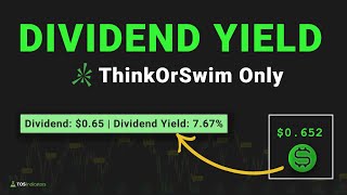 Build a Dividend Yield Calculator for ThinkOrSwim Free Download [upl. by Anialram463]