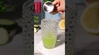 The perfect low calorie cocktail Lets make a cucumber vodka soda 🥒 [upl. by Jarin]