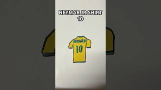 HOW TO DRAW NEYMAR JR SHIRT 10 BRAZIL 🇧🇷  FOOTBALL  shorts short neymar funny video fifa [upl. by Ocko]