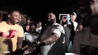 Rick Ross Dj Khaled Meek Mill amp French Montana bet 120K on 5 basketball shots [upl. by Ahsaeym389]