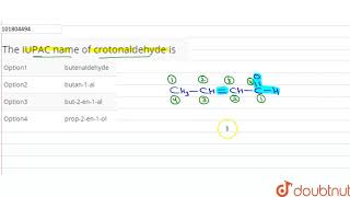 The IUPAC name of crotonaldehyde is [upl. by Anirahs58]