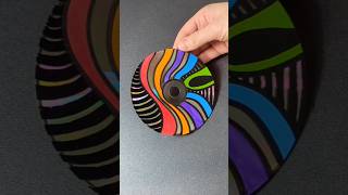 Abstract on CD Disc 💿🔥🔥 disc picture art satisfying abstract colors shortvideo shorts [upl. by Glen]