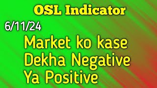 Market ko kase Dekha Negative Ya Positive  61124  nifty banknifty trader OSLIndicator [upl. by Aehsat]