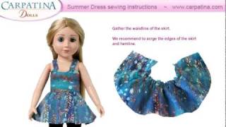 Free Summer Dress pattern amp sewing instructions for 18 inch dolls by Carpatina [upl. by Joyce772]