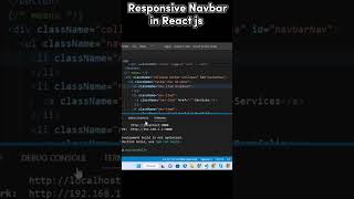 Responsive Navbar in React js  Full Video Link in Description reactjs react navbar responsive [upl. by Niamrahc823]