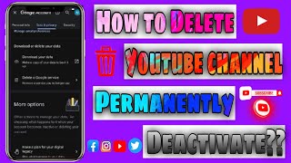 How to Delete Youtube Channel Permanently  Youtube channel kaise delete kreyn [upl. by Buroker521]