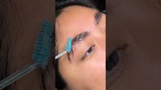 Brow lamination brush through browlamination sosatifying [upl. by Nac558]