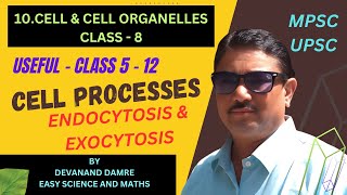 Endocytosis and exocytosis  Part 9  Cell and cell organelles Science class 8 पेशीय भक्षण [upl. by Gwenni]