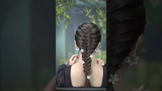 Hairstyle for girls easy Hairstyles latest hairstyle quick hairstyles hairstyle shorts diy [upl. by Anifur356]