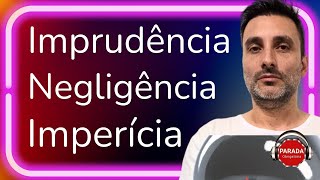 PRINCIPAIS CAUSAS DE ACIDENTE DE TRÂNSITO Imprudência Negligência e Imperícia [upl. by Arraic]