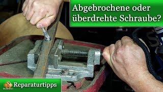 abgebrochene Schrauben ausdrehen  Linksausdreher [upl. by Ottavia]