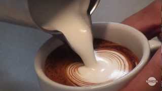 Latte art tutorial Tulips [upl. by Rafter369]