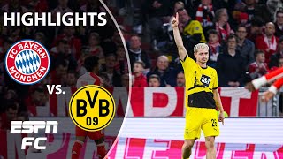 Bayern Munich vs Borussia Dortmund  Bundesliga Highlights  ESPN FC [upl. by Derej]