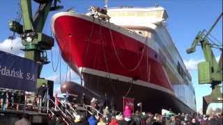 Launching MS Bergensfjord Stocznia Gdańska [upl. by Lordan]