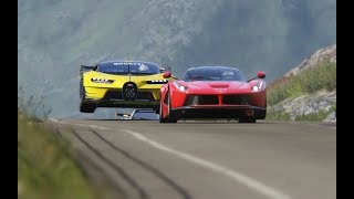 Bugatti Vision GT vs Super Cars at Highlands [upl. by Ellennad903]