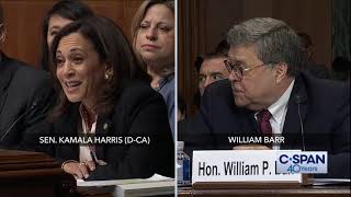 Complete exchange between Sen Kamala Harris and Attorney General William Barr CSPAN [upl. by Sokim486]