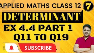 determinant Ex 44 part 2 Class 12 Applied Mathematics  Gaur Classes [upl. by Samoht690]