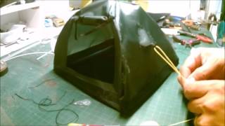 DIORAMA BUILDING TRIES CAMPSITE AND BAG HAS BACK BENT HAND SCALE 110 [upl. by Meredi]