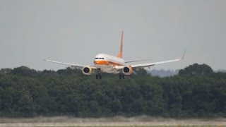 HapagLloyd TuiFly Boeing 7378K5 DATUF arrival at Munich Airport Ankunft München Flughafen [upl. by Tristis74]